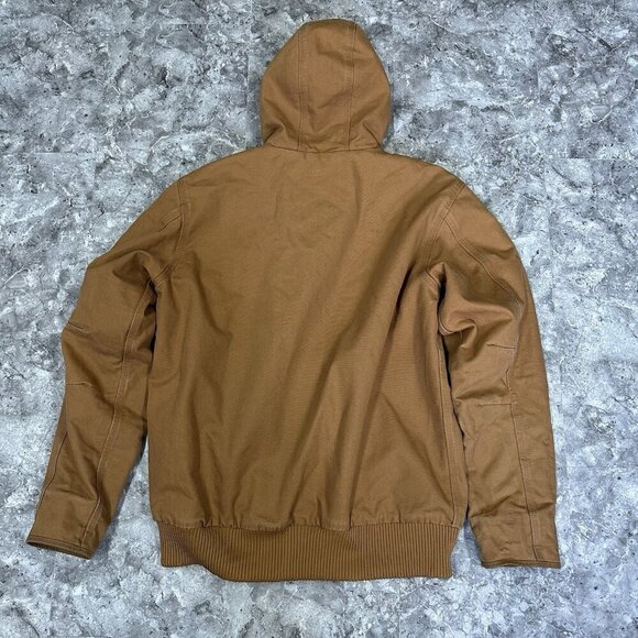 Carhartt Jacket Brown Size L Tall Made In Mexico 3M Hood Excellent Condition - Picture 2 of 8